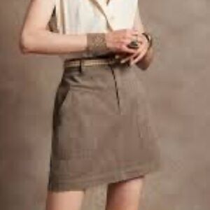 Banana Republic Twill Utility Mini Skirt Light Khaki Size 18